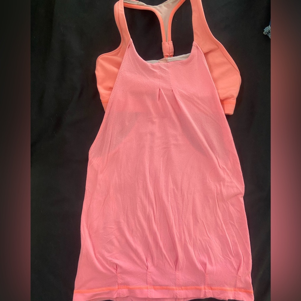 Lululemon size 4 Pink and Orange Racerback Tank Top